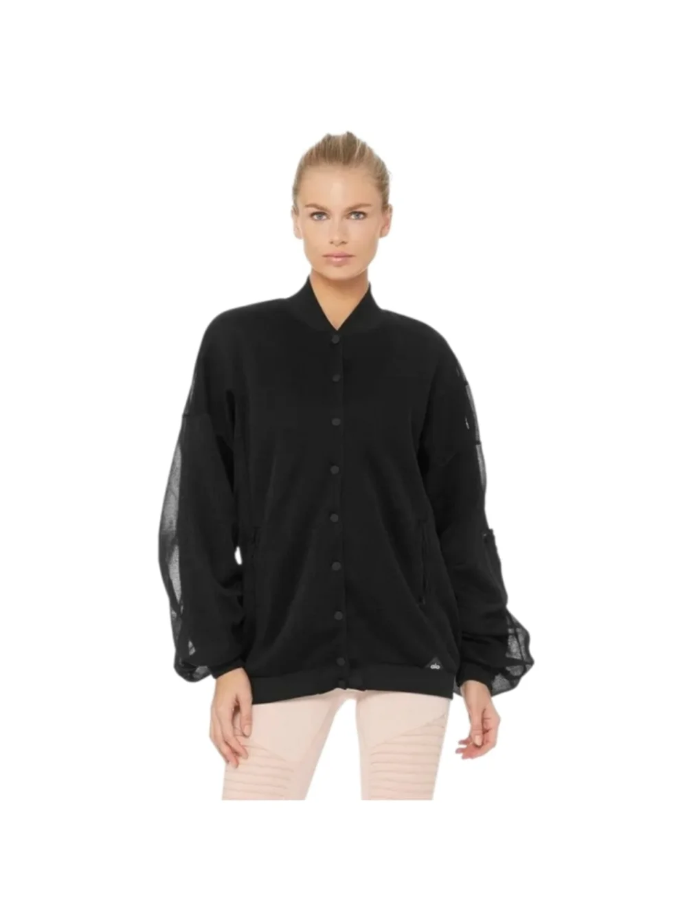 Alo Yoga Field Jacket Gym Workout NWT Womens Size L - Black